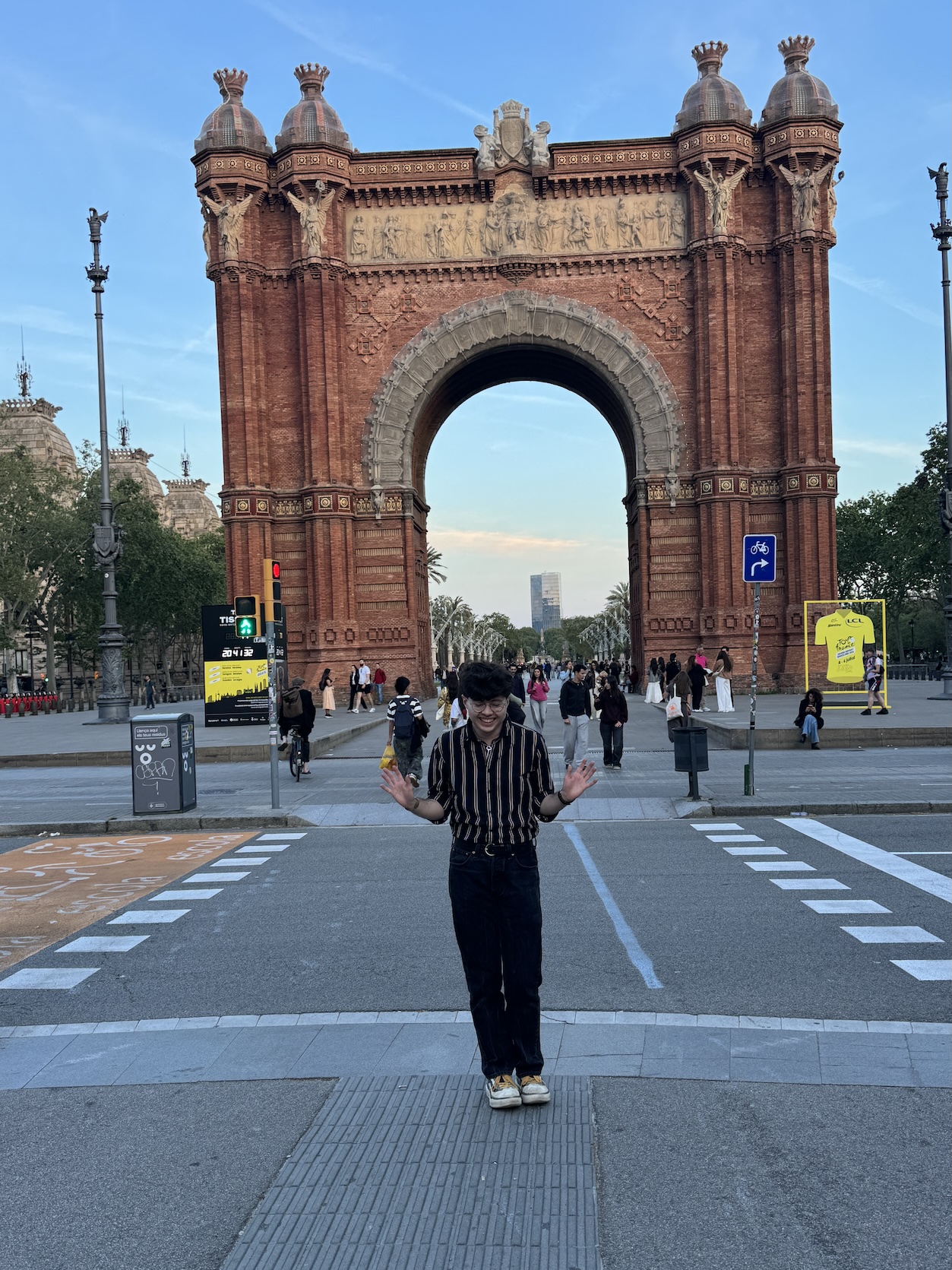 Me standing in front of the Arc de Triomf Barcelona.