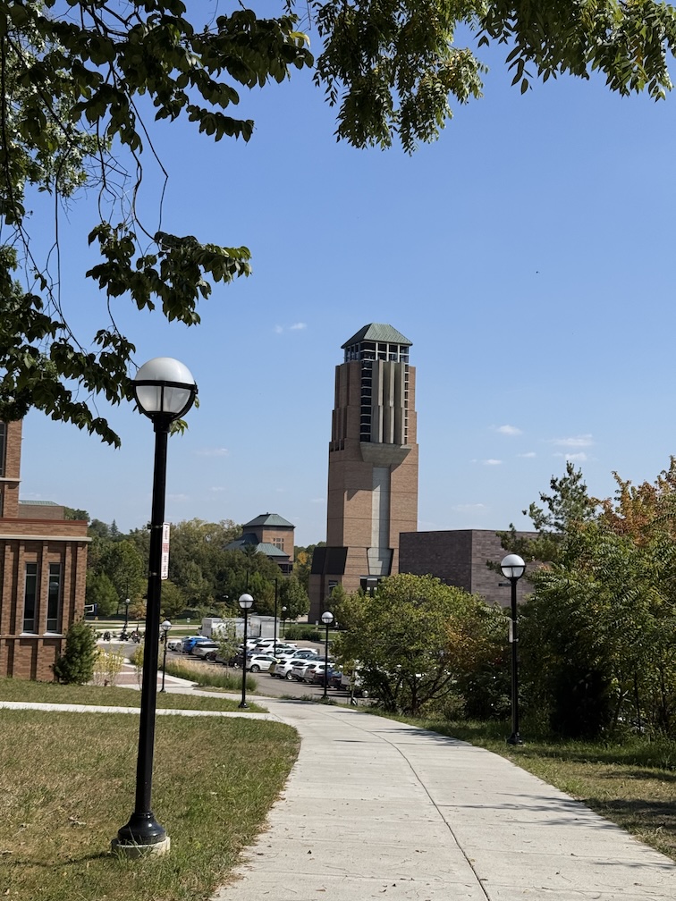 Leinweber building and Lurie Tower.